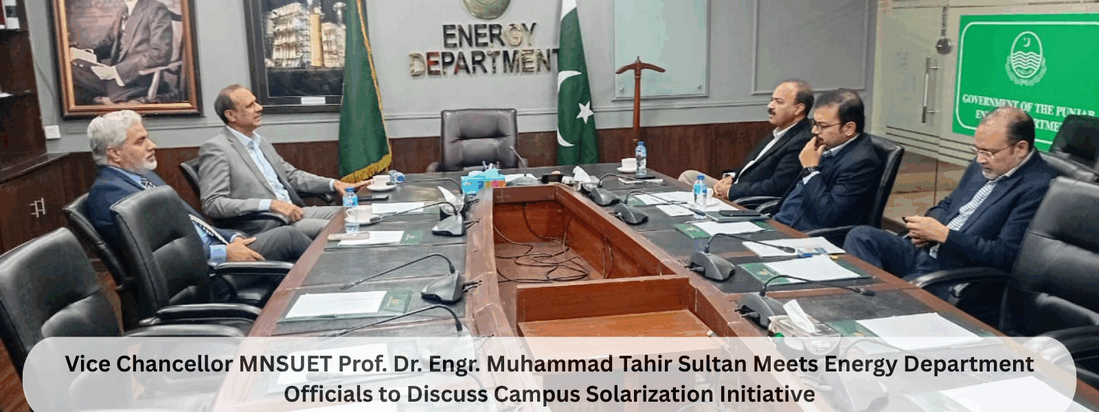 Vice Chancellor MNSUET Prof. Dr. Engr. Muhammad Tahir Sultan Meets Energy Department Officials to Discuss Campus Solarization Initiative
